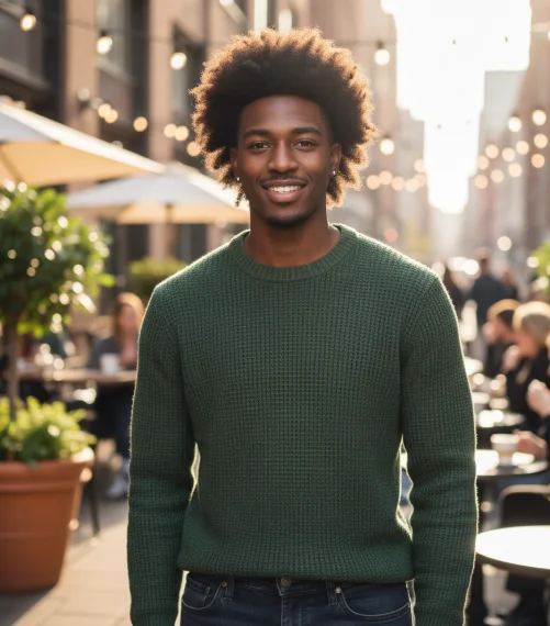 afro layered mullet