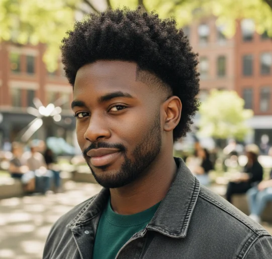 afro taper mullet