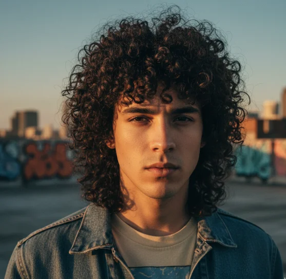 curly wolf cut