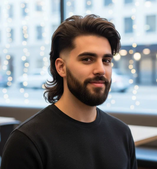 drop fade mullet
