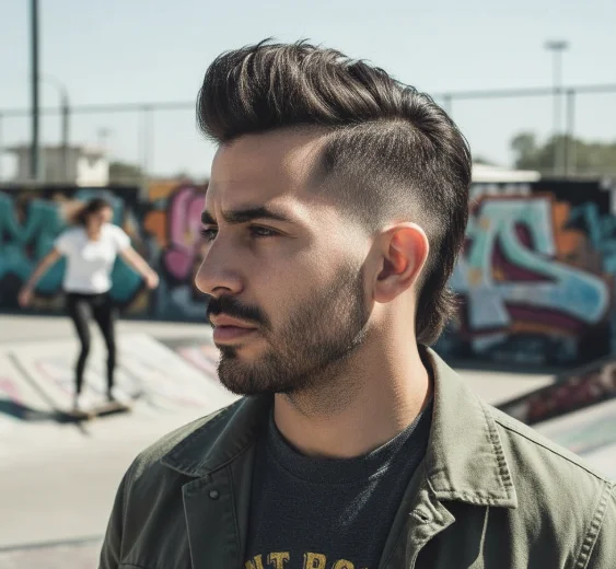 drop fade mohwak mullet