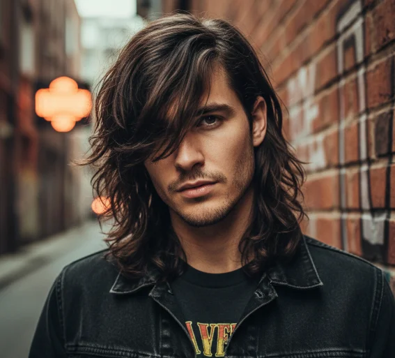 Long fringe mullet