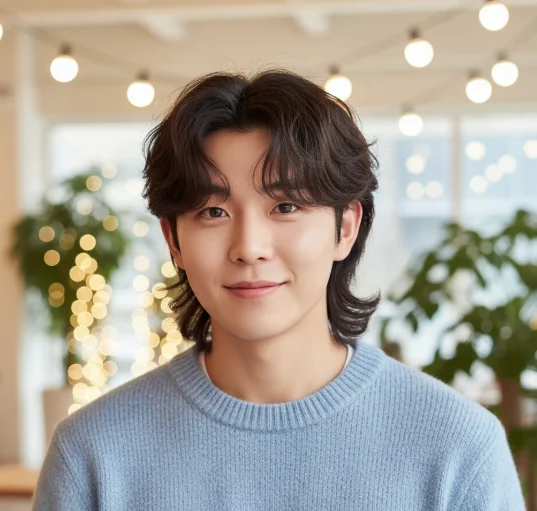 korean fluffy hair mullet