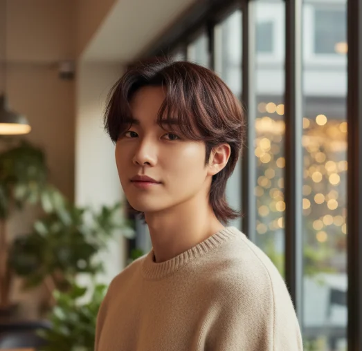 Korean layered mullet