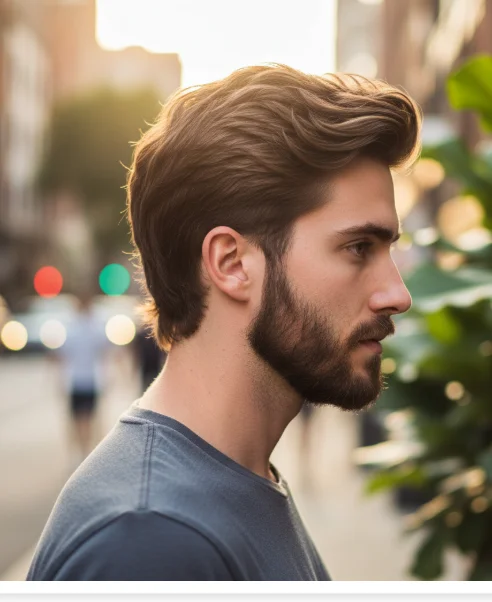 mid modern mullet fade