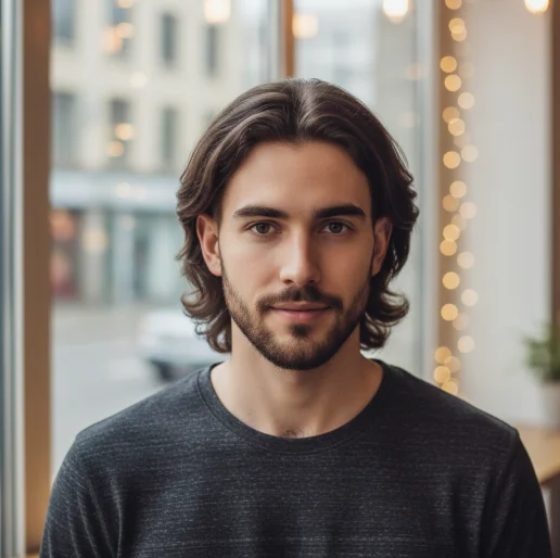 Middle part burst fade