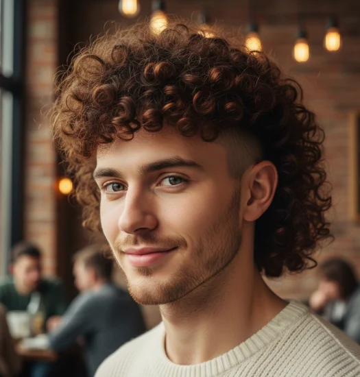 permed curly mullet