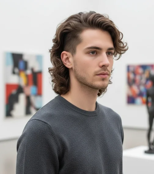 permed modern mullet