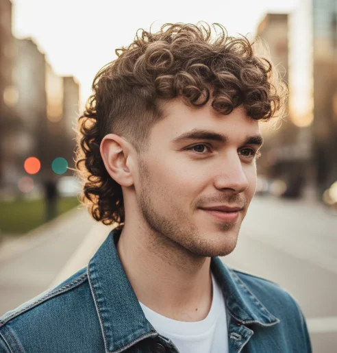 permed taper mullet