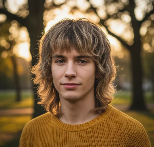 shaggy layered mullet