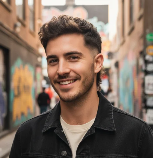 short moderen mullet