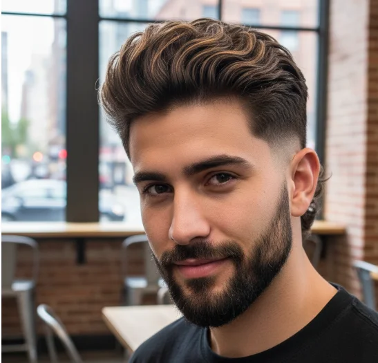 taper brusted fade mullet