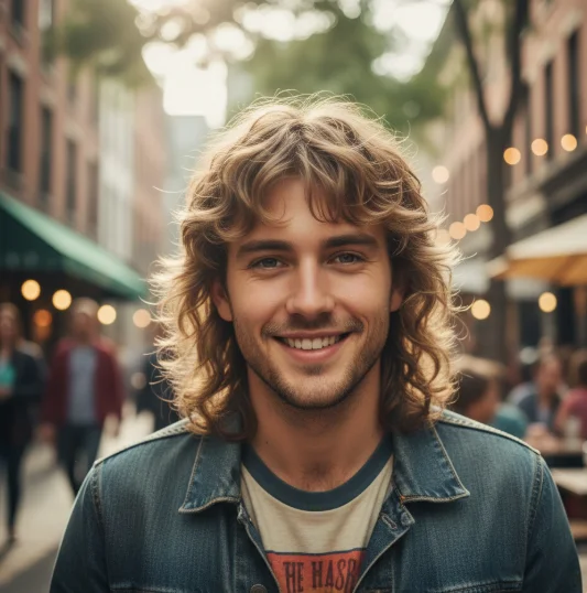 wavy shaggy mullet
