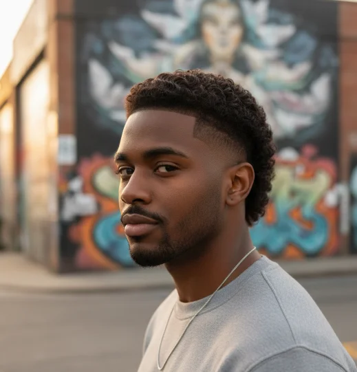 wavy taper mullet