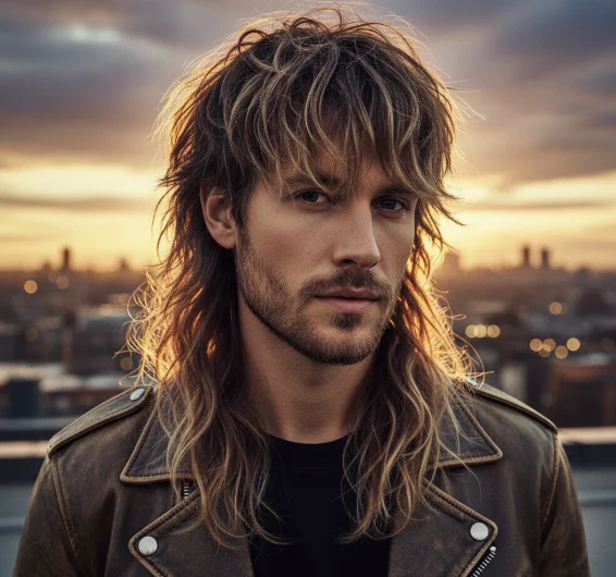 long hair wolf cut mullet